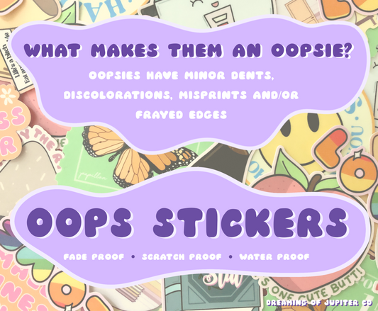 Oopsie Sticker Pack- 5 Pieces