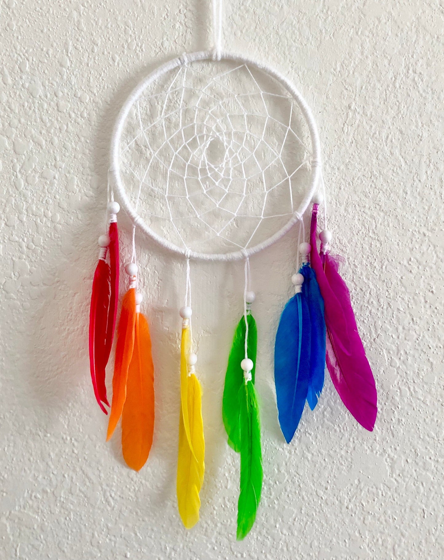 Rainbow Feather Dreamcatcher