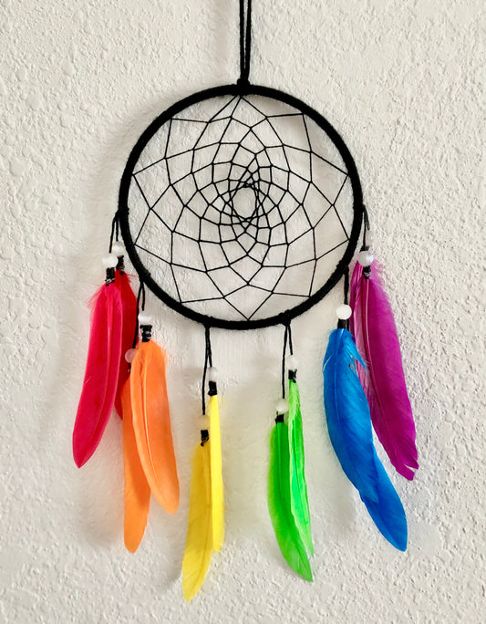 Rainbow Feather Dreamcatcher